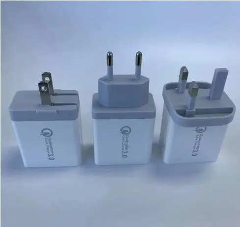 10 шт. QC3.0 настенное зарядное устройство 3USB Быстрая Зарядка адаптер питания для путешествий Быстрая зарядка США ЕС Великобритания Разъем iPhone huawei мобильный телефон samsung