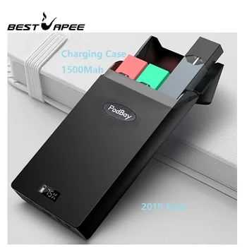 

Portable 1500mah Power Bank Charger Box for Juul00 pod Charging Case Storage Holder with Led Indicator Light fit Juul vape pen