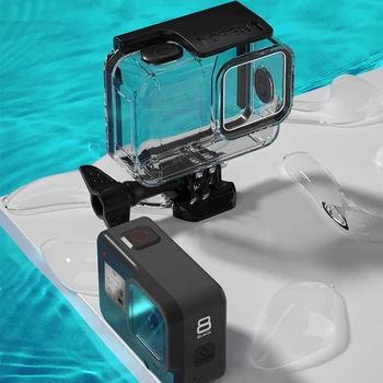 

60M Underwater Waterproof Case Protective Shell Cover Housing Silicone Button Diving Swimming Accessories for GoPro Hero 8 Camer