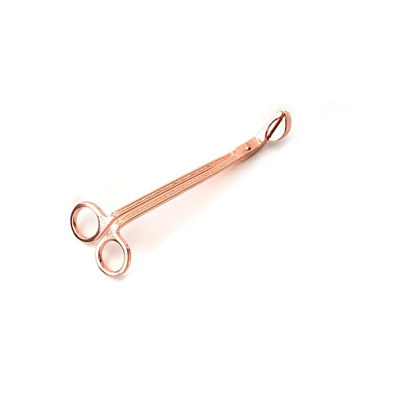 Rose Gold Высокое качество Snuffers подсвечник триммер для фитилей свечные Ножницы Резак декоративные инструменты розовое золото серебро 18x6 см - Цвет: Rose Gold