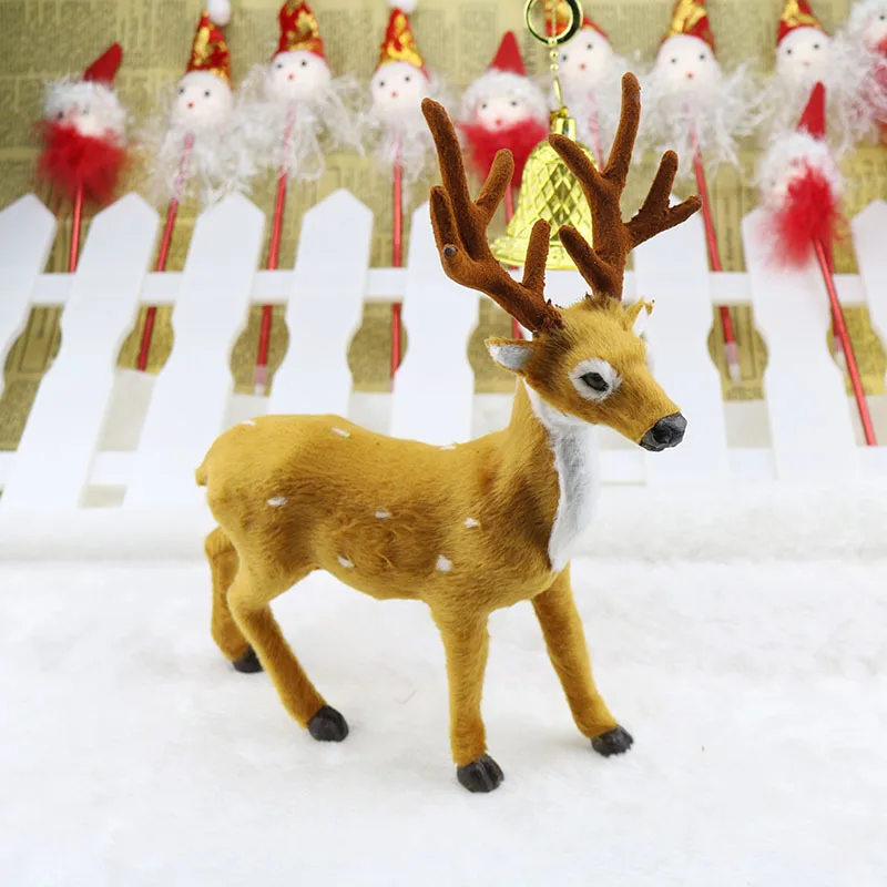 

New 1pcs Xmas Elk Plush Simulation New Year Christmas Decorations Christmas Ornaments for Home Christmas Gift Navidad
