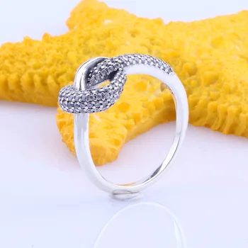 

100% 925 Sterling Silver Pan Ring Of Heart Interwoven Eight Heart Eight Arrow Ring For Women Wedding Party Gift Fashion Jewelry