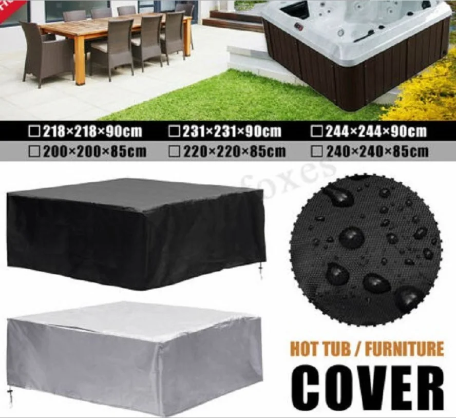Spa Bathtub Swimming Pool Waterproof Cover Outdoor Garden Courtyard Anti-Fall Leaves Anti-UV Protector Spa Hot Tub Dust Covers spa hot tub cover