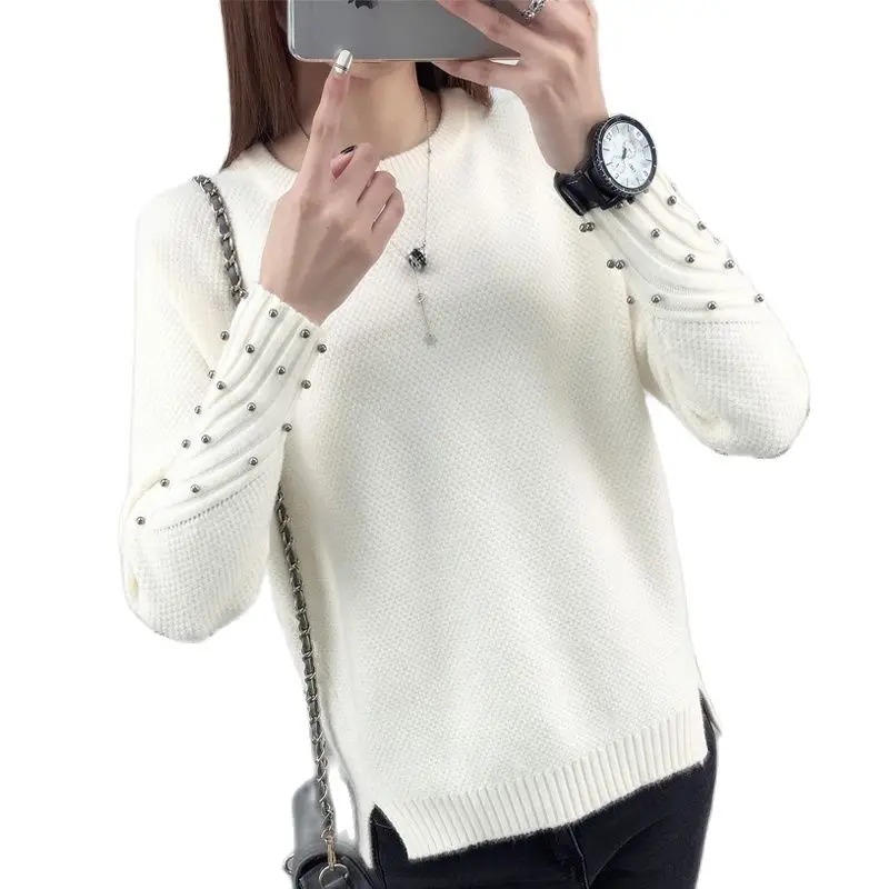 OHCLOTHING 2021 new spring Korean Short all-match winter sweater knitted shirt with long sleeves and loose women | Женская одежда