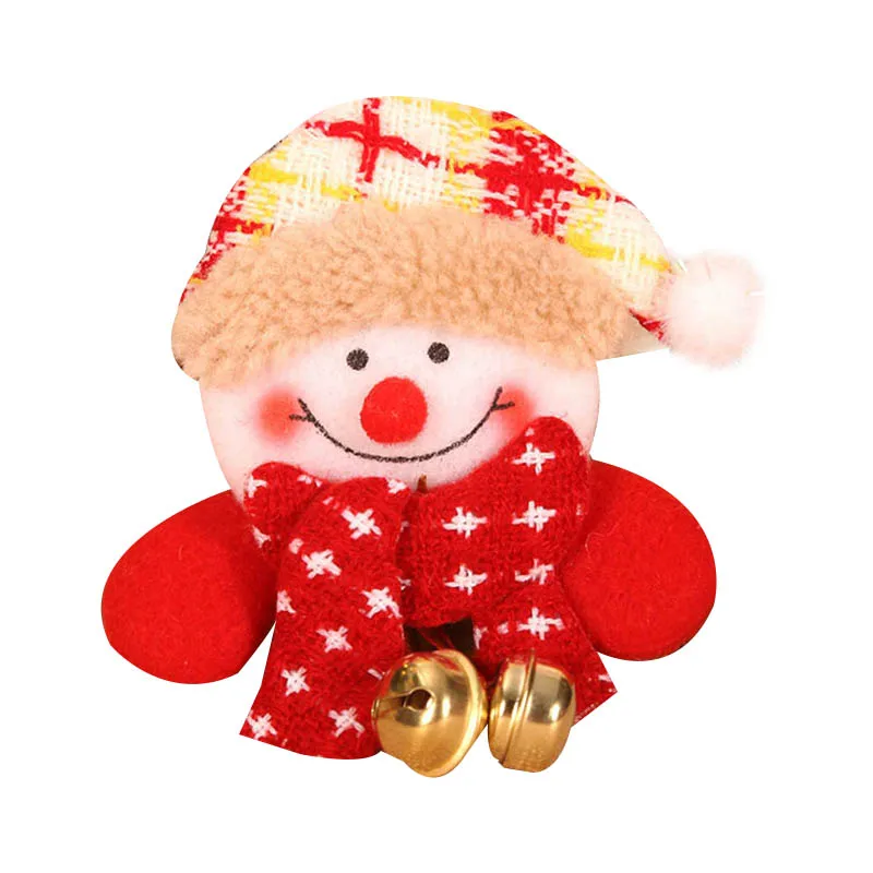 Рождественские декоративные предметы, подвесная брошь колокольчик, светящийся значок медведей, пожилых снеговиков, подарок для детей