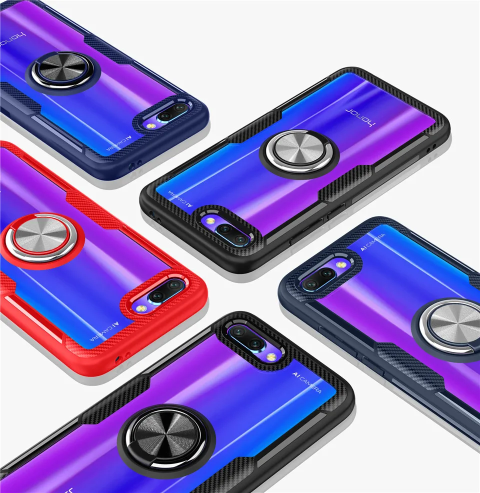 Прозрачное противоударное кольцо Броня держатель телефона чехол для huawei honor play