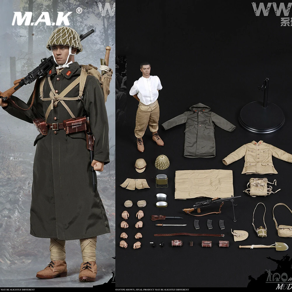 

In Stock Collectible 91001 1/6 Scale Full Set WWII Series 1944 Battle of Tengchong Male Solider Action Figure Model for Fans