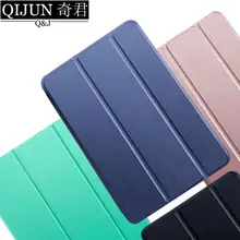 Tablet case for Samsung Galaxy Tab A 10.1″ 2019 Leather Smart Sleep wake funda Trifold Stand Solid cover capa for SM-T510/T515