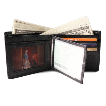 

Casual Men Wallets Leather Solid Luxury Wallet Men Leather Wallet Bifold Short Purses Credit Card Holder Business Purse men