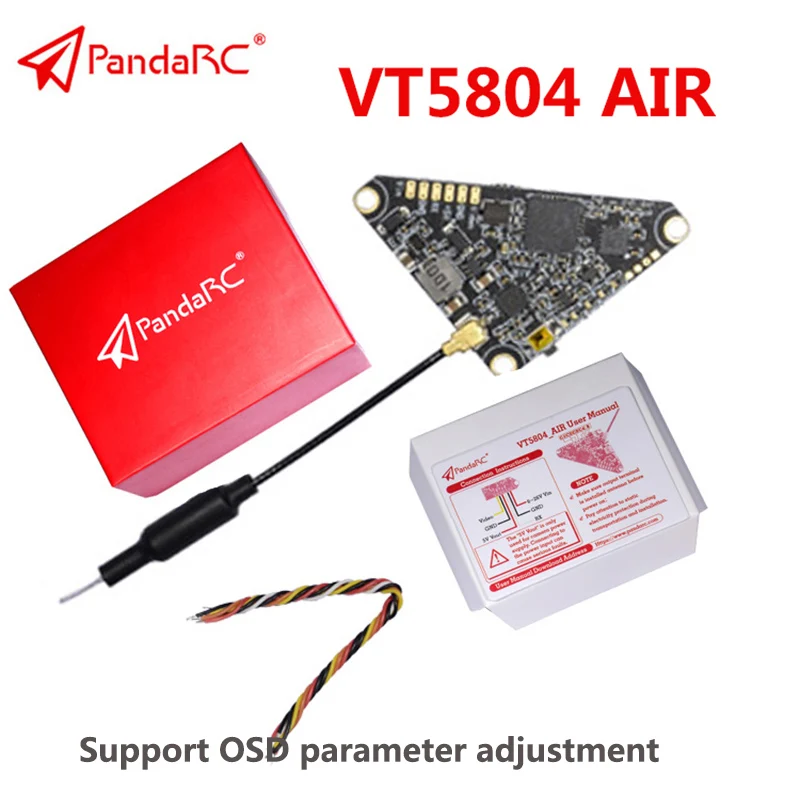 PandaRC VT5804 AIR 5.8GHz 40CH 25~400mW FPV Video Transmitter Triangle VTX Support OSD For RC WHOOP TOOTHPICK FPV Racing Drone 1