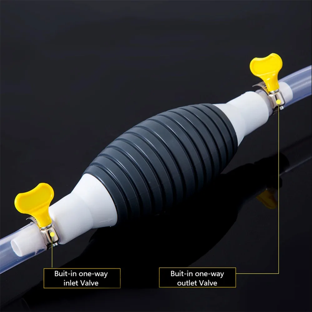 Manual Siphon Pump for Car Gasoline Oil Liquid Fuel Petrol Water Fish Tank Transfer Portable High Flow Hand Pump