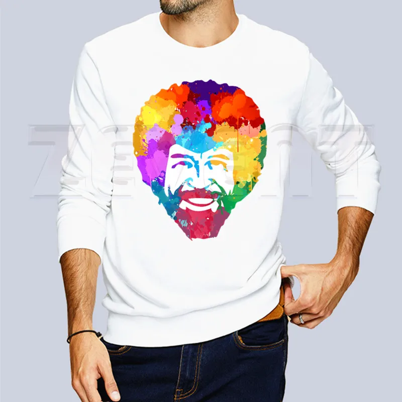 Bob Ross Новая модная уличная толстовка с капюшоном в стиле хип-хоп мужские
