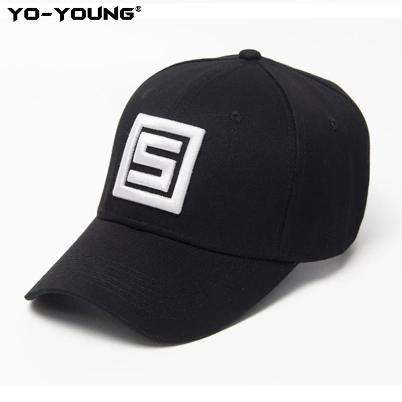 Yo-Young бейсболка Snapback унисекс с 3D вышивкой буквы S высокого качества бейсболка однотонные спортивные кепки для улицы 56-58
