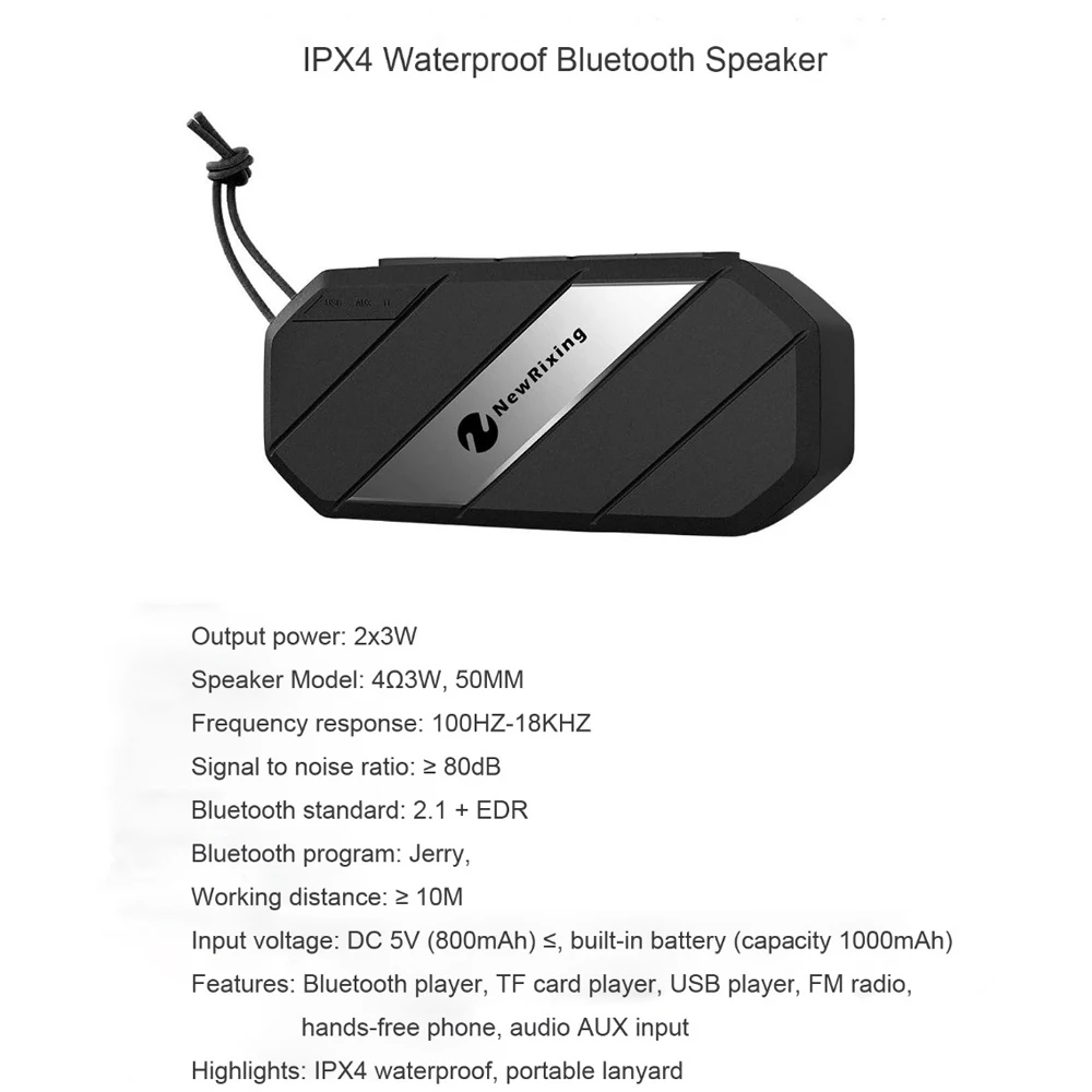 Портативный Bluetooth водонепроницаемый динамик пост мини беспроводной Bluetooth динамик Бас Звук и fm-радио для xiaomi huawei