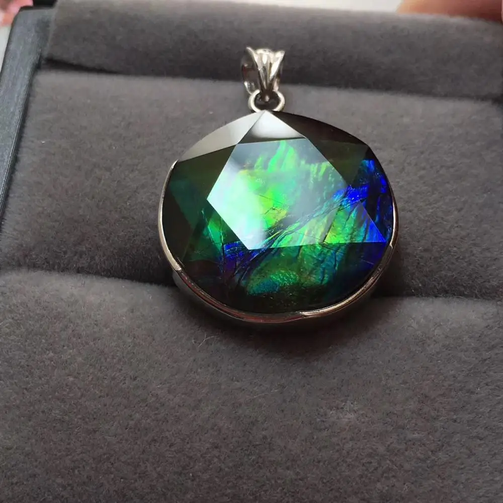 B5212 Fine Jewelry Canada Origin 925 Sterling Silver Nature Ammonite