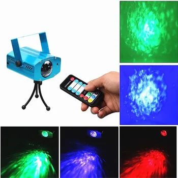 

RGBW YCP stage-lighting-effect wireless remote control mini LED water ripples light projector flash light 7-color CD50 W05