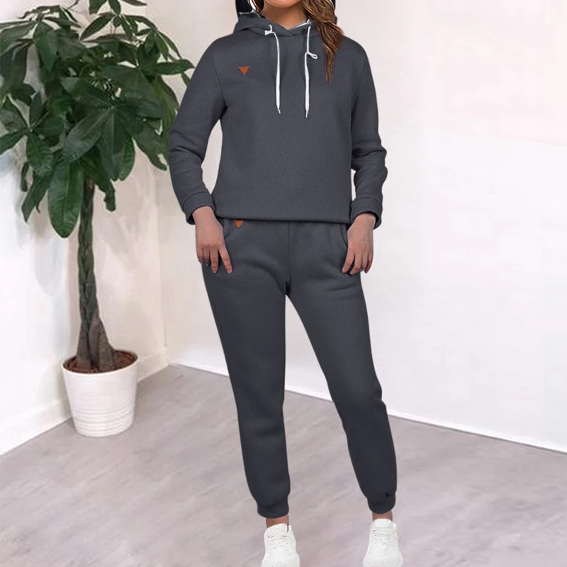 Style F-Black Женский комплект из 2 предметов для бега, Модный Полосатый спортивный костюм с капюшоном, одежда для тренировок, повседневные свободные толстовки, костюмы для бега, спортивная одежда - Цвет: Style F-Black