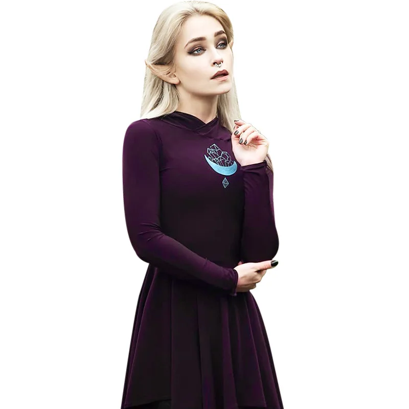 Сказочная Готическая Лолита с длинными рукавами принтом принцесса каслет