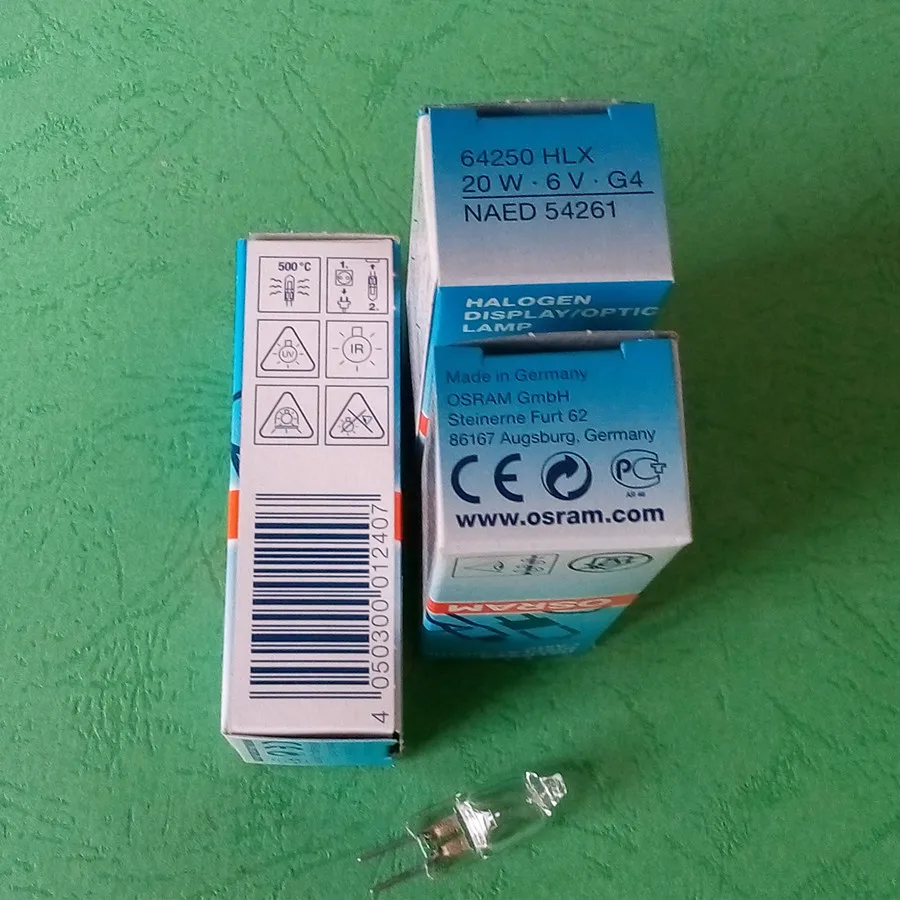 Для OSRAM 6V20W галогенная лампа HLX 64250 6V 20W ESB микроскоп лампа