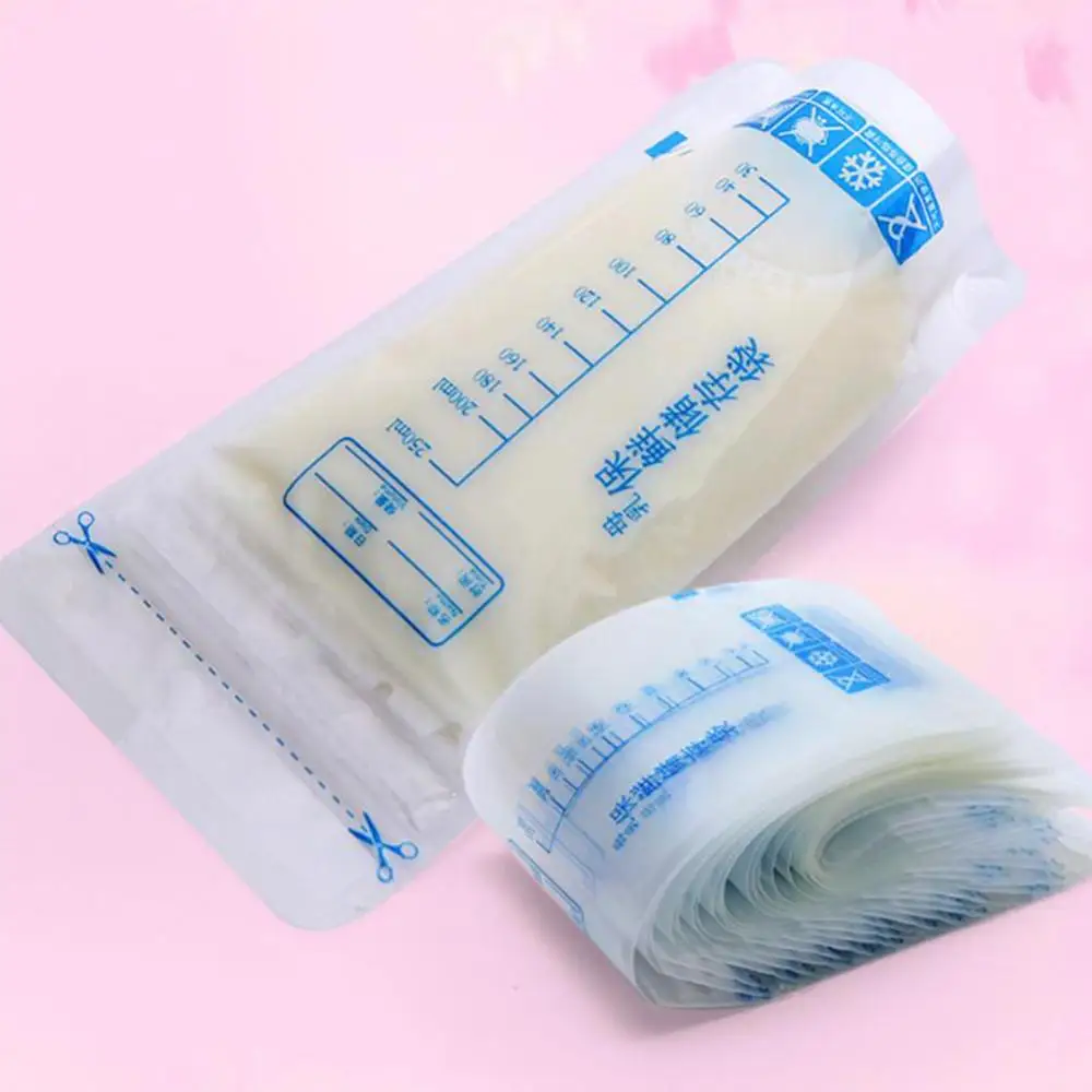 30 PCS 250ML Safe Food Storage Bags Breast Milk Freezer Bags Baby Breast Milk Storage Bag Liquid