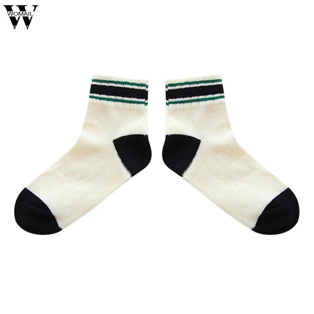 Womail, женские носки в полоску, носки-трубы средней высоты, хлопковые носки в стиле ретро, три полоски, носки в духе колледжа, женские хлопковые носки для студентов