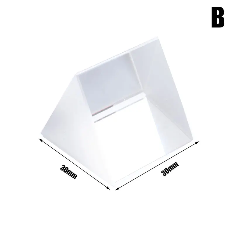 30*30*30*30mm Triangular Prism Rainbow Prisma Crystal Glass Photographic Prisme Color Prisms Physics Children's Light Experiment