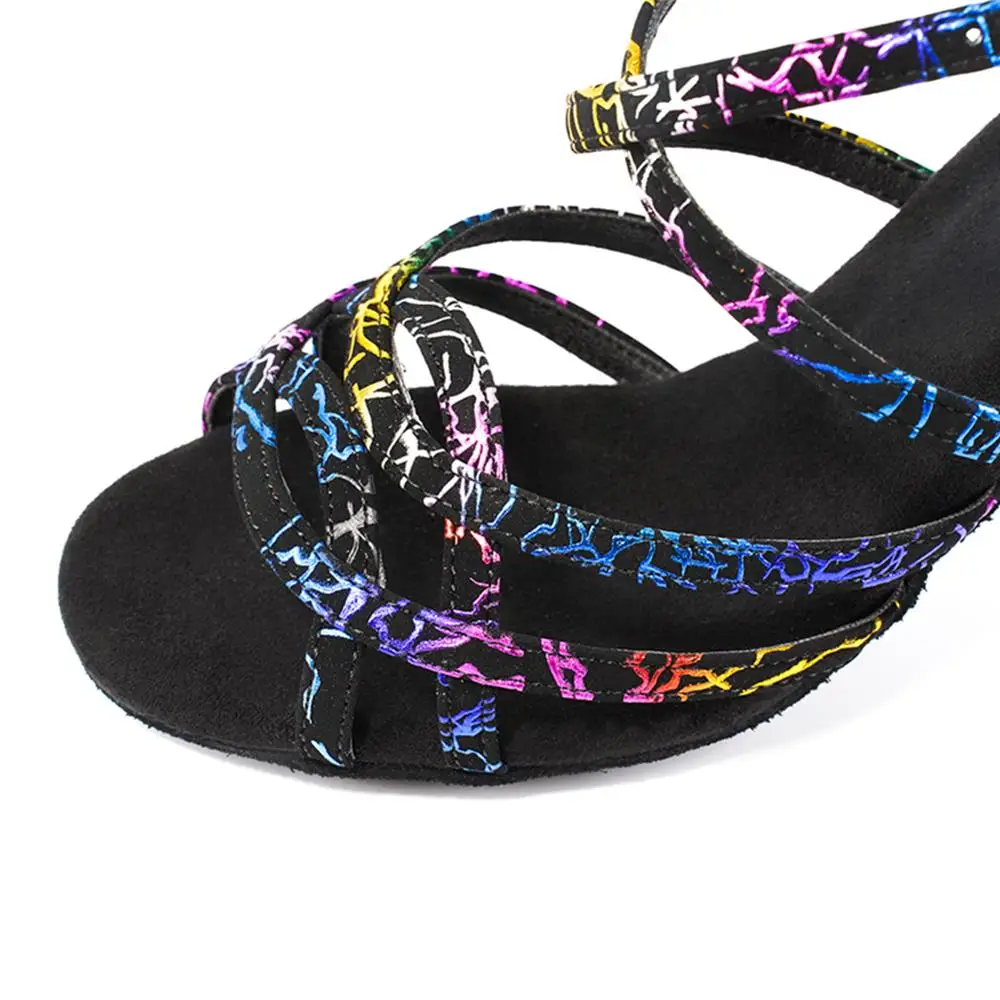 Туфли для латиноамериканских танцев женские туфли бальных разноцветные со