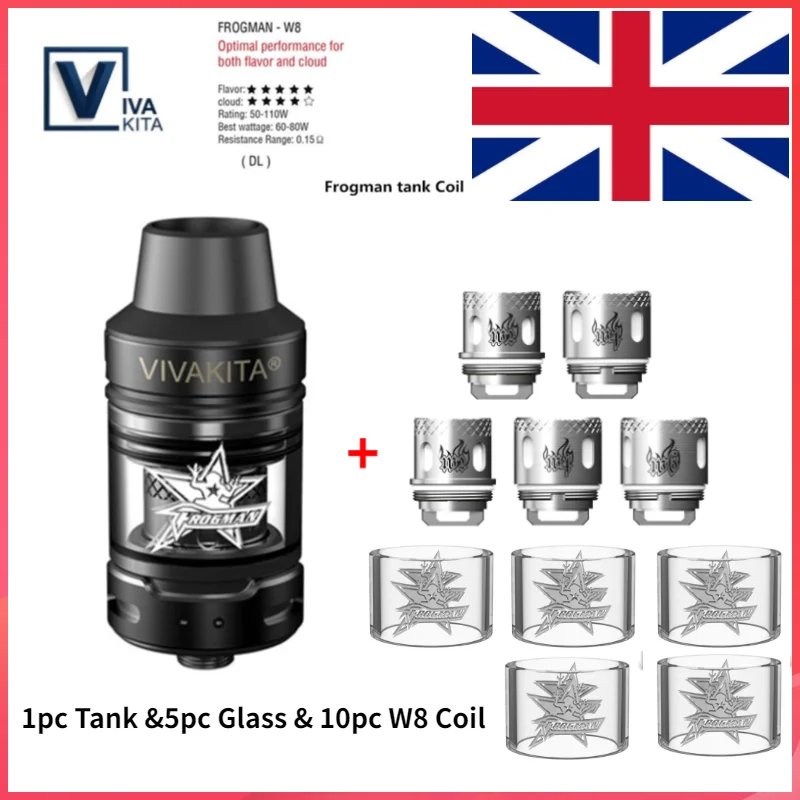 Vivakita-амфибия tank 2 мл vape танк электронная сигарета распылитель 510 нить испаритель