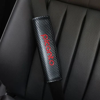 

2PCS Car Seat Belt Cover for Kia Picanto Carbon Fiber Texture Shoulder Pads Car Seatbelt Covers Auto Interior Accessories