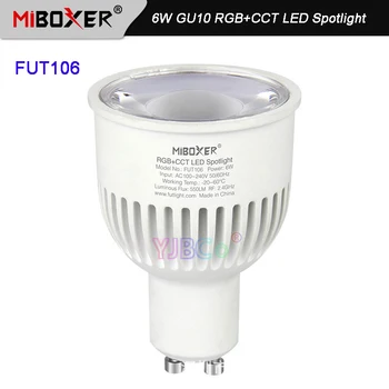 

Miboxer FUT106 GU10 6W RGB+CCT LED Spotlight Dimmable led Bulb lamp 110V 220V for Bedroom Restaurant Sitting Cook room lighting