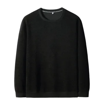 

Big Size Male Plus Velvet Sweater Pullover Round Neck Plus Fat plus Male Long Sleeve Spuerpang Sweater Large Size Men's Wear