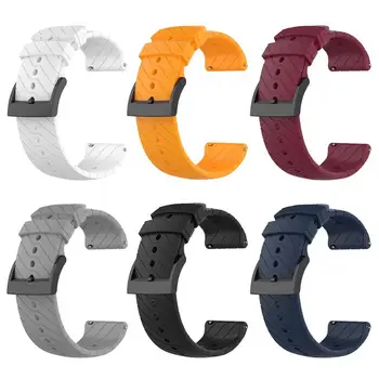 

Soft Silicone Wristband Bracelet Strap w/Buckle for Suunto 9/9 Baro Smart Watch Strap Replacement for Suunto Spartan Spor/9/D5