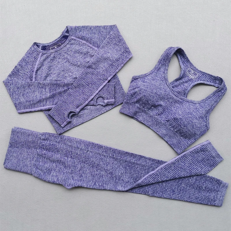 Vital Seamless Yoga Set Women Sportswear Sports Bra Long Sleeve Crop Top Women Running Gym Leggings Fitness workout set yoga set