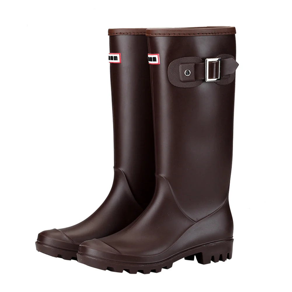rain boots with buckles
