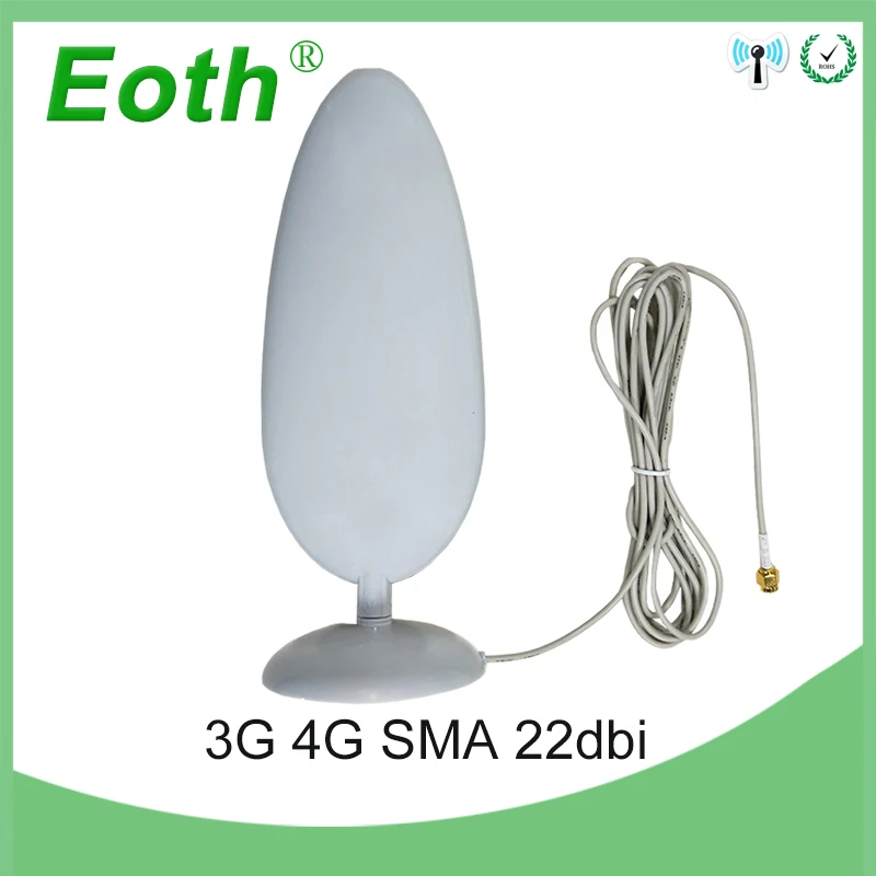 5 шт. Eoth 3G 4G LTE Антенна 22dBi SMA папа 3m внешняя антенна для модемного маршрутизатора +