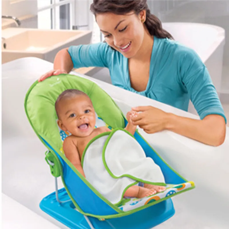 

Fundays Infant Foldable Bath Chair mu yu jia Bath Rack with Pillow Third Gear Tune