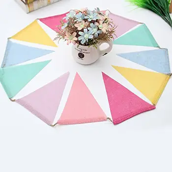 

New Garland Triple-cornered flag chain Triple-cornered chain is 4mx12.5cm x 17cm colorful