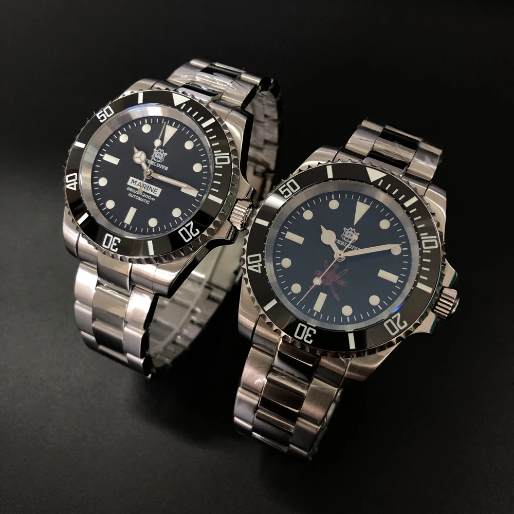 STEELDIVE SD1954 mens dive watches luxury brandsport men automatic mechanical watch 200m waterproof wristwatch NH35