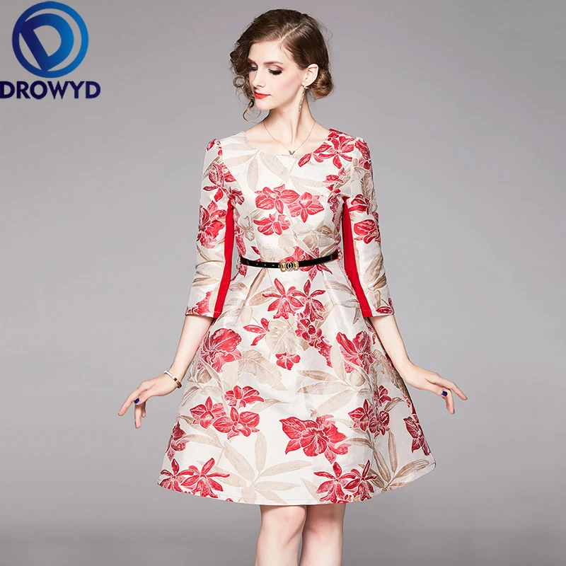 

DROWYD Fashion Sexy Party Midi Dress Women Winter New Elegant Boho Long Sleeve O-Neck Pink Dress Casual Vintage Dresses Vestidos