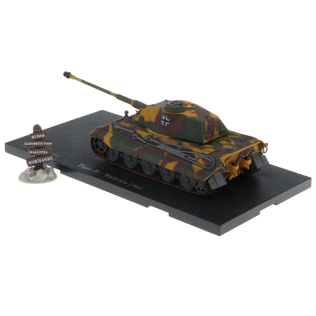 1/72 Scale Diecast King Tiger Battle Tank Model Collectibles, Kids Boys Birthday Gift, Home Office Decorations