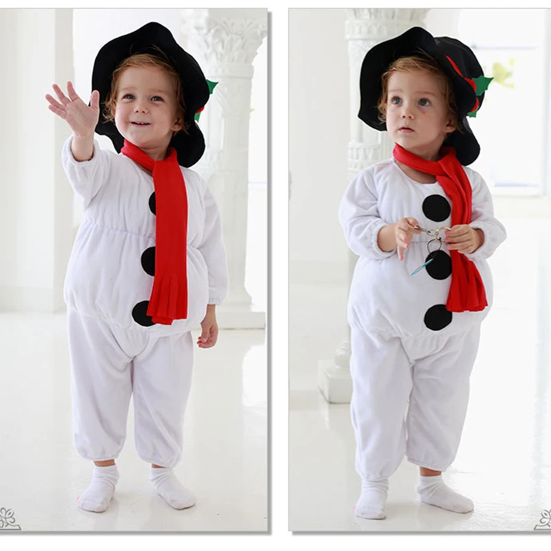 Ropa de Navidad de muñeco de nieve para niños, mono de para Disfraces de Halloween, espectáculo de actuación - AliExpress