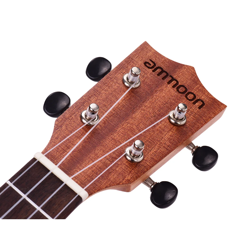Ammoon 2" Акустическая укулеле Уке высокое качество Sapele Ukelele 15 Лада 4 струны инструмент Палисандр полузакрытый Okoume