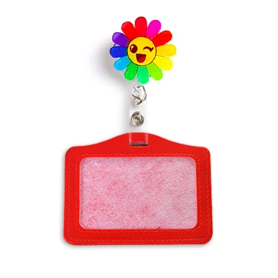 New Retractable Pull Badge Reels Nurse Doctors ID Name Tag With Card Holder Cartoon Plastic Badge Holder Reel Chest card - Цвет: 23