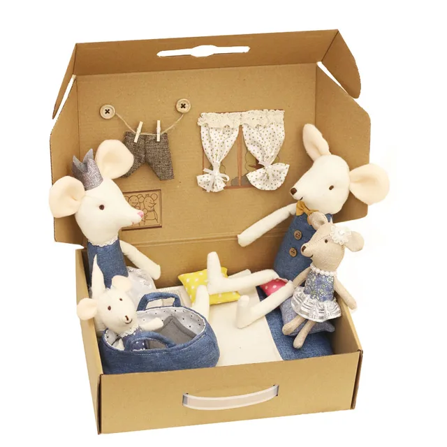 intellectueel Ga wandelen Oppositie Speelgoed Voor Meisjes Schattige Baby Poppen Jongen Meisje De Muis Familie  Mini Pluche Poppenhuis Leuke Muis Pop Doos Familie speelgoed|Huishoud  speelgoed| - AliExpress