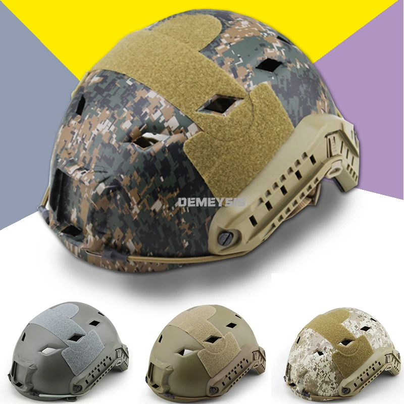 Тактический шлем с быстрой базой военный для стрельбы охоты боевой CS страйкбола