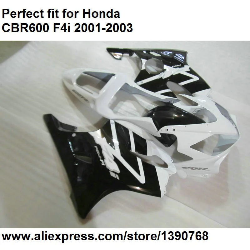 Лидер продаж комплект обтекателей для Honda CBR 600 F4i 01 02 03 Обтекатели CBR600F4i 2001 2002 2003 белый черный BA87