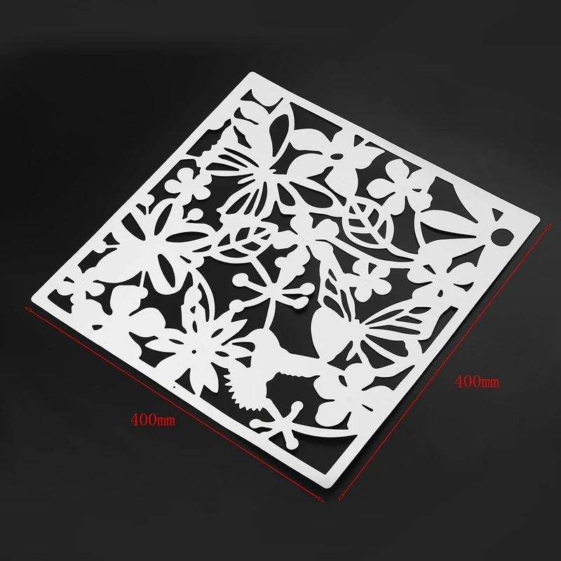 8 Pieces 40X40Cm Hanging Screen Room Curtain Partition Divider Panel Home Decor:4 Pieces Polyethylene White& 4 Pieces Butterfly