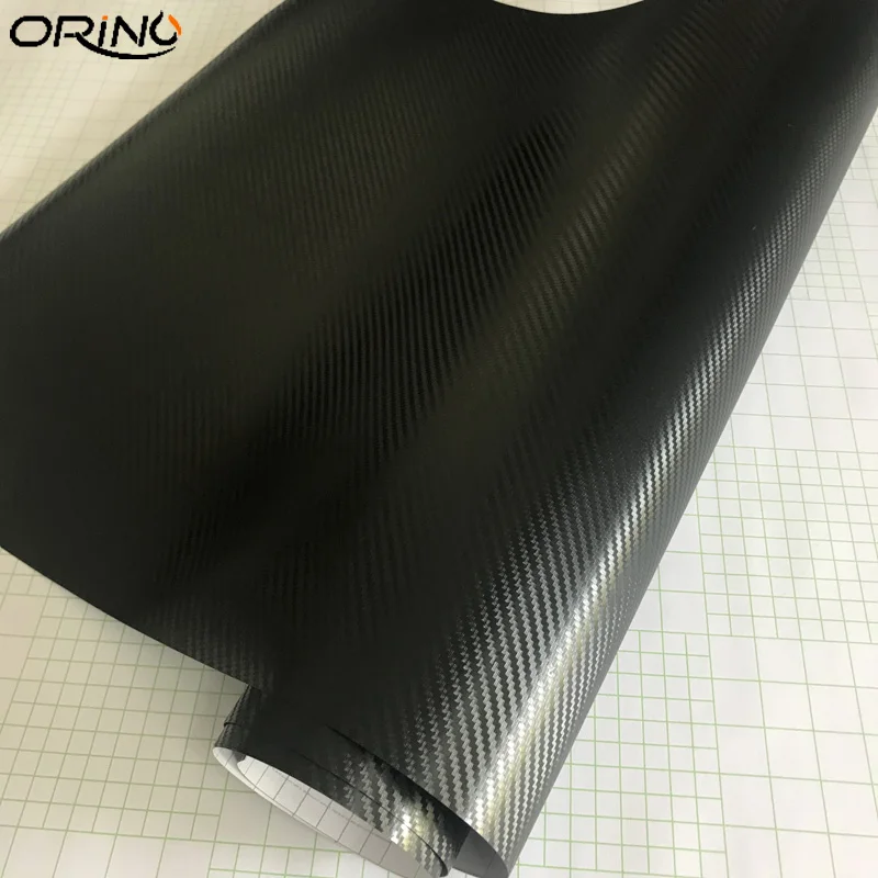 Black 3D Carbon Fiber Vinyl Wrap Sticker-1