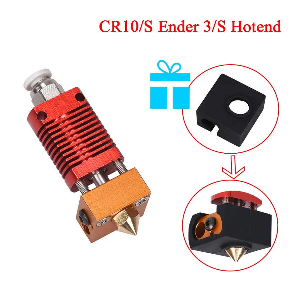 CR10 Hotend J-head MK8 Bowden экструдер для Ender 3/S CR10/S радиатор 1 75 мм нить нагревательный блок