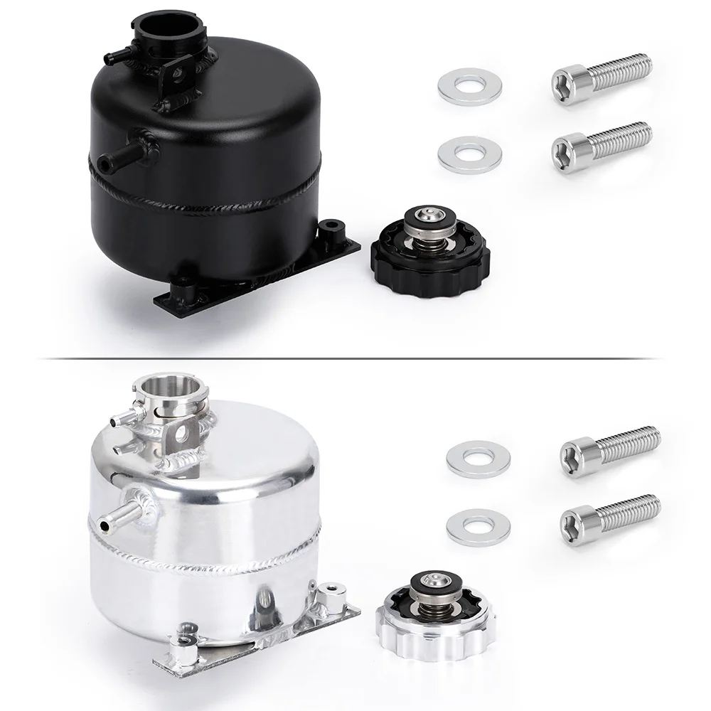 Coolant Expansion Tank Aluminum Coolant Header Expansion Overflow Water Tank & Cap Reservoir Can Car Accessories For 02-08 BMW Mini Cooper S R52 R53